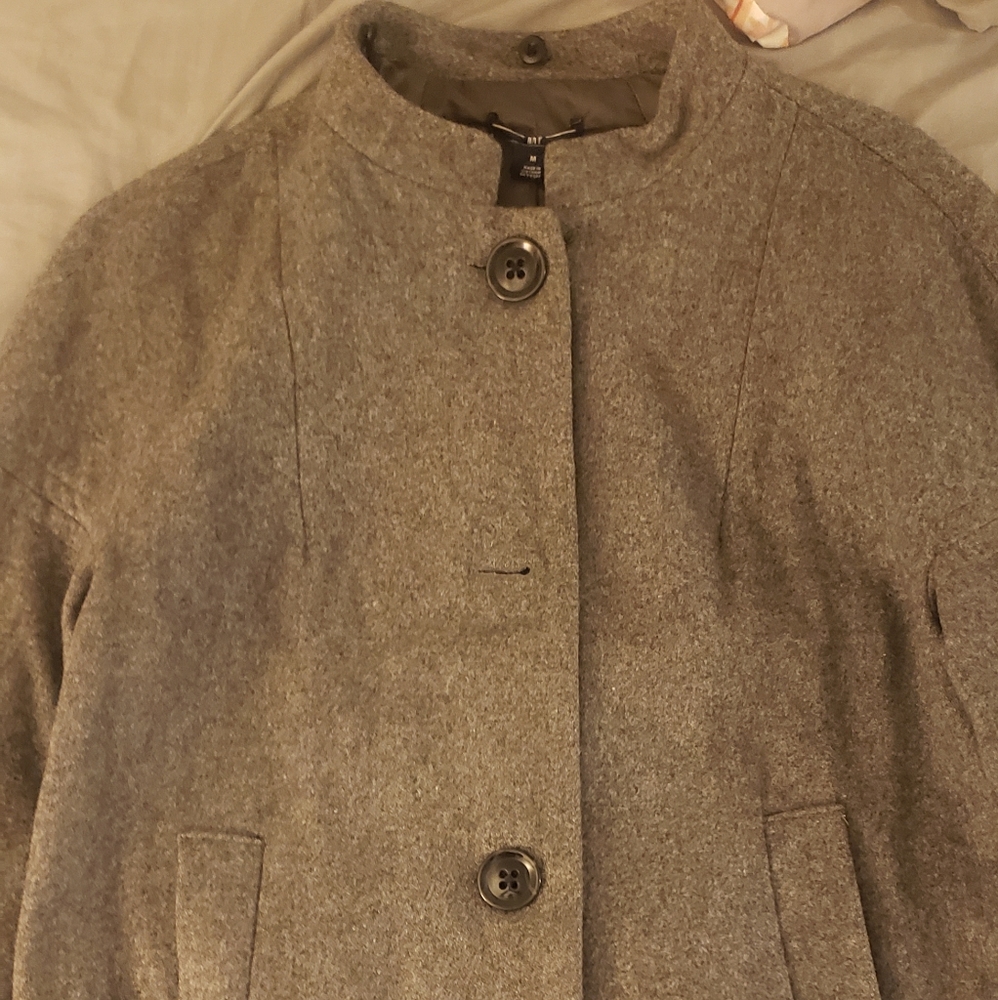 Old Navy Gray 3/4 sleeve wool coat